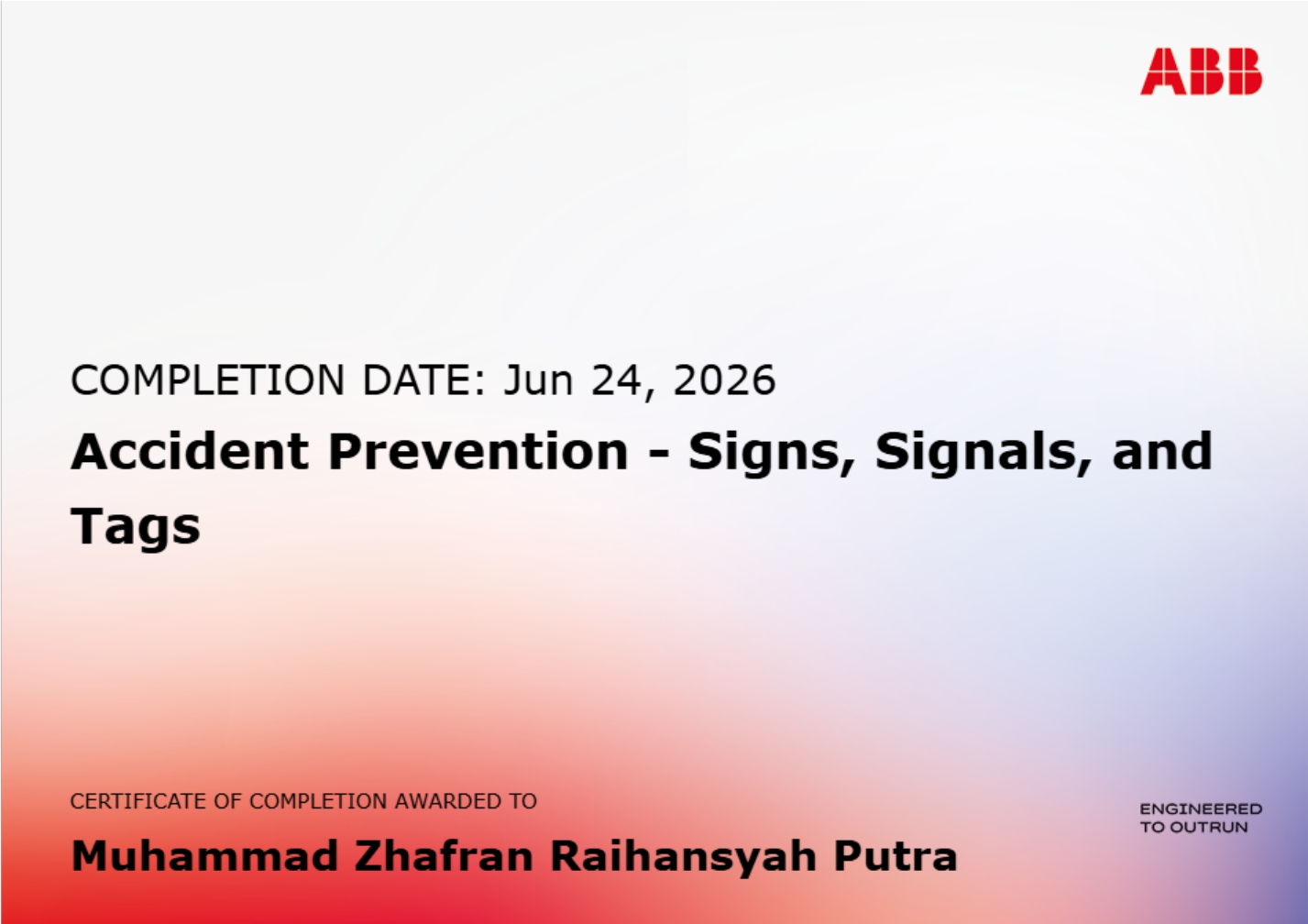 Accident Prevention - Signs, Signals, and Tags